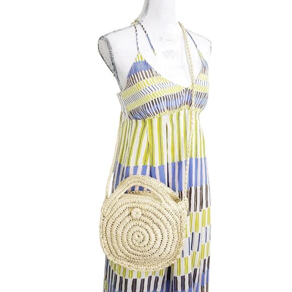 unbranded Handbags - Small Beach Crossbody Rattan Straw Bag With Zipper